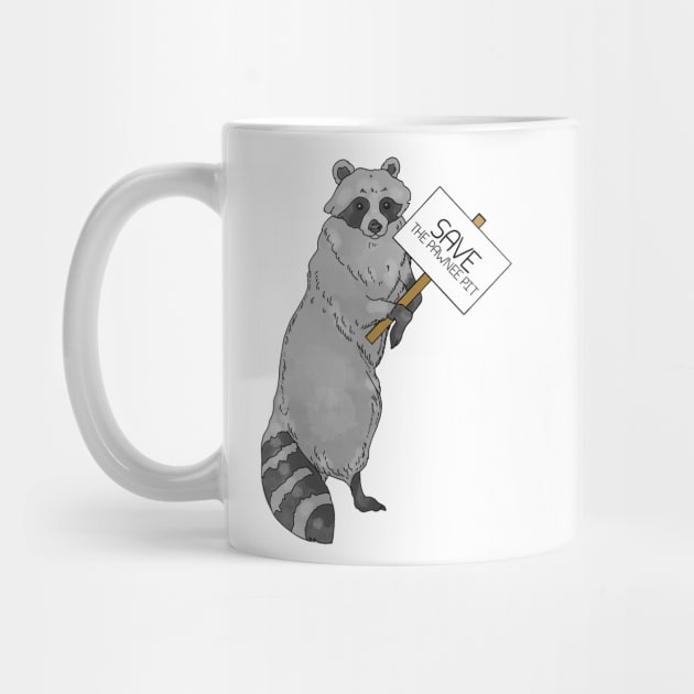 Parks and Rec Raccoon by Eyeballkid-